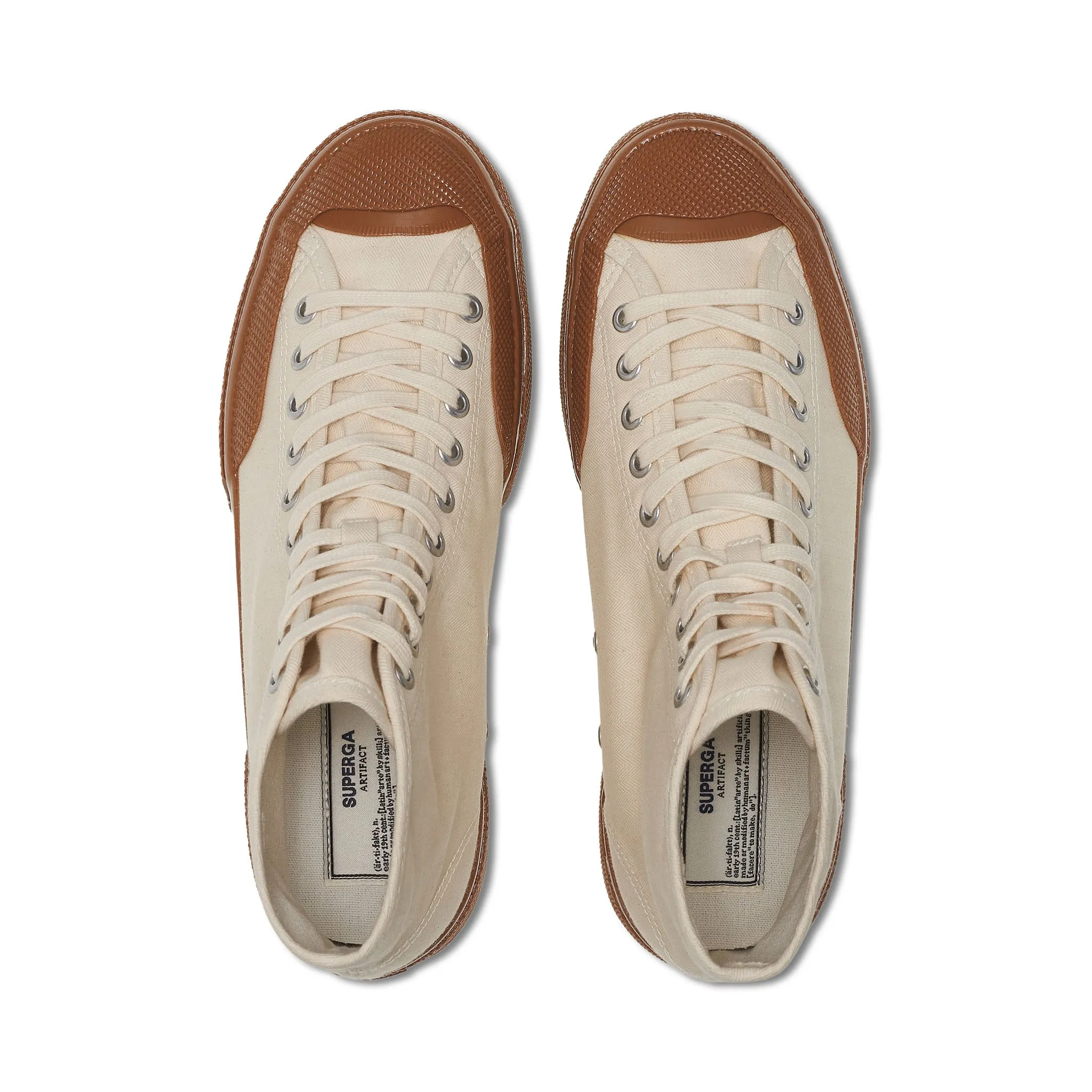 2433 Twisted Herringbone Sneakers - Off White Amber Brown