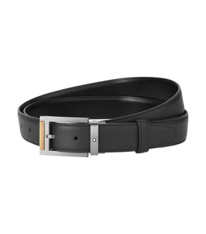 30mm Leather Belt Black