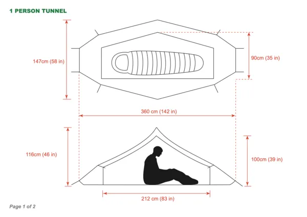 Aarn AT1 4 Season Hiking Tent (1-person)