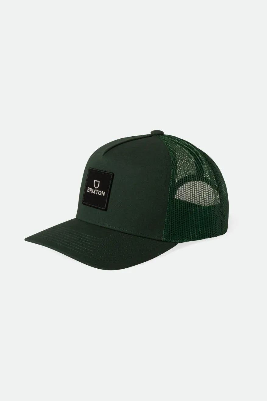 Alpha Block Netplus Trucker Hat - Trekking Green/Trekking Green