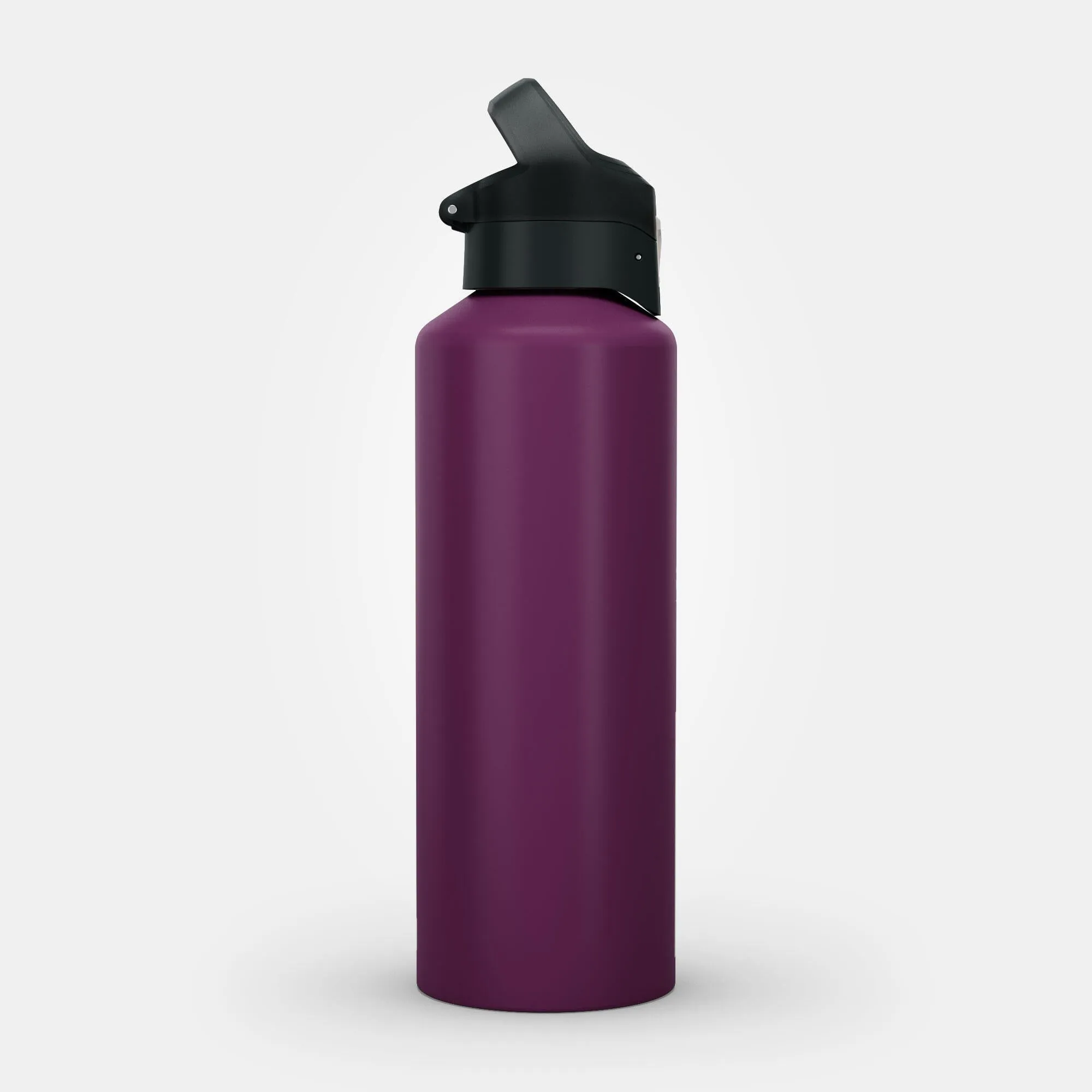 Aluminum camping drinking bottle Quechua MH500 1 l, purple