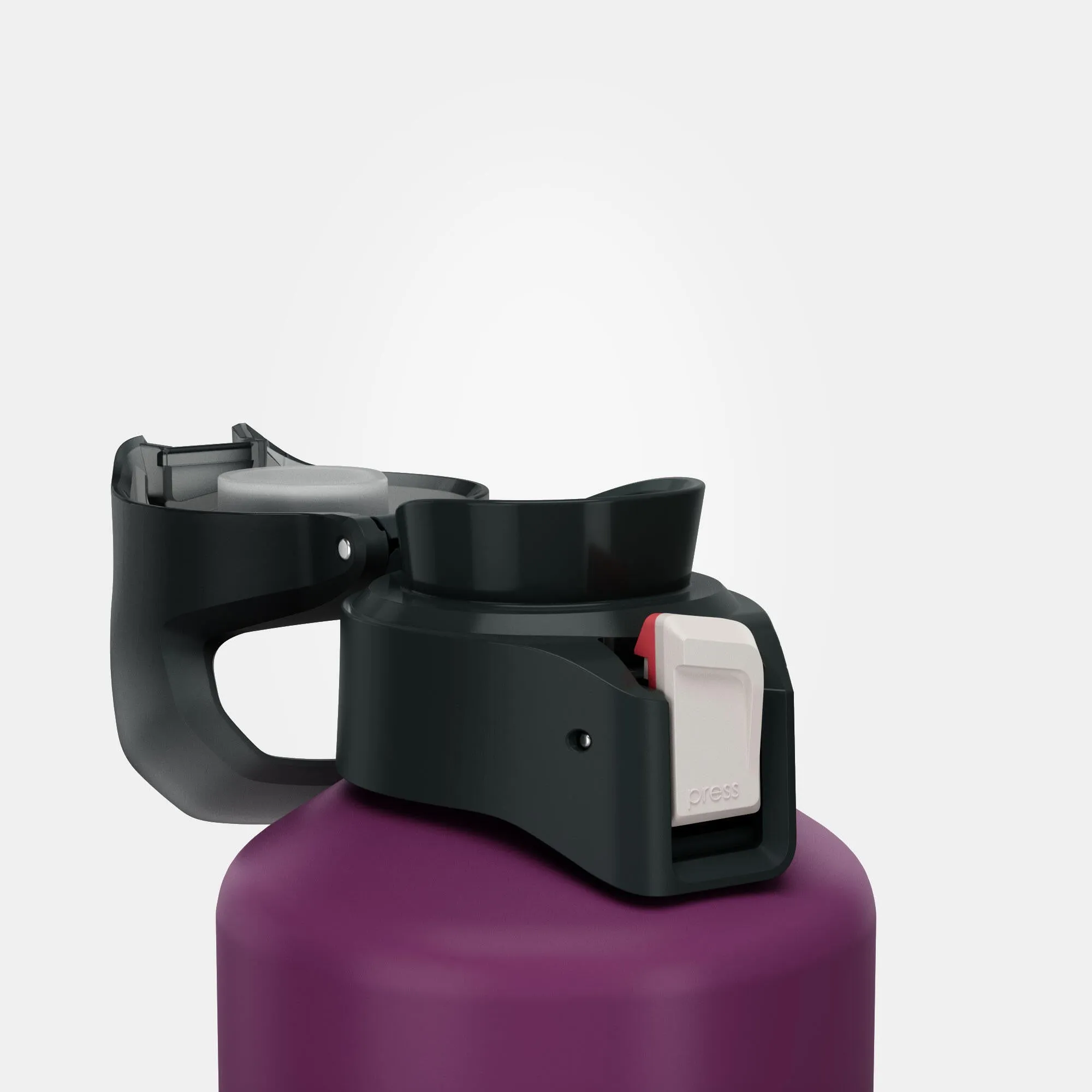 Aluminum camping drinking bottle Quechua MH500 1 l, purple