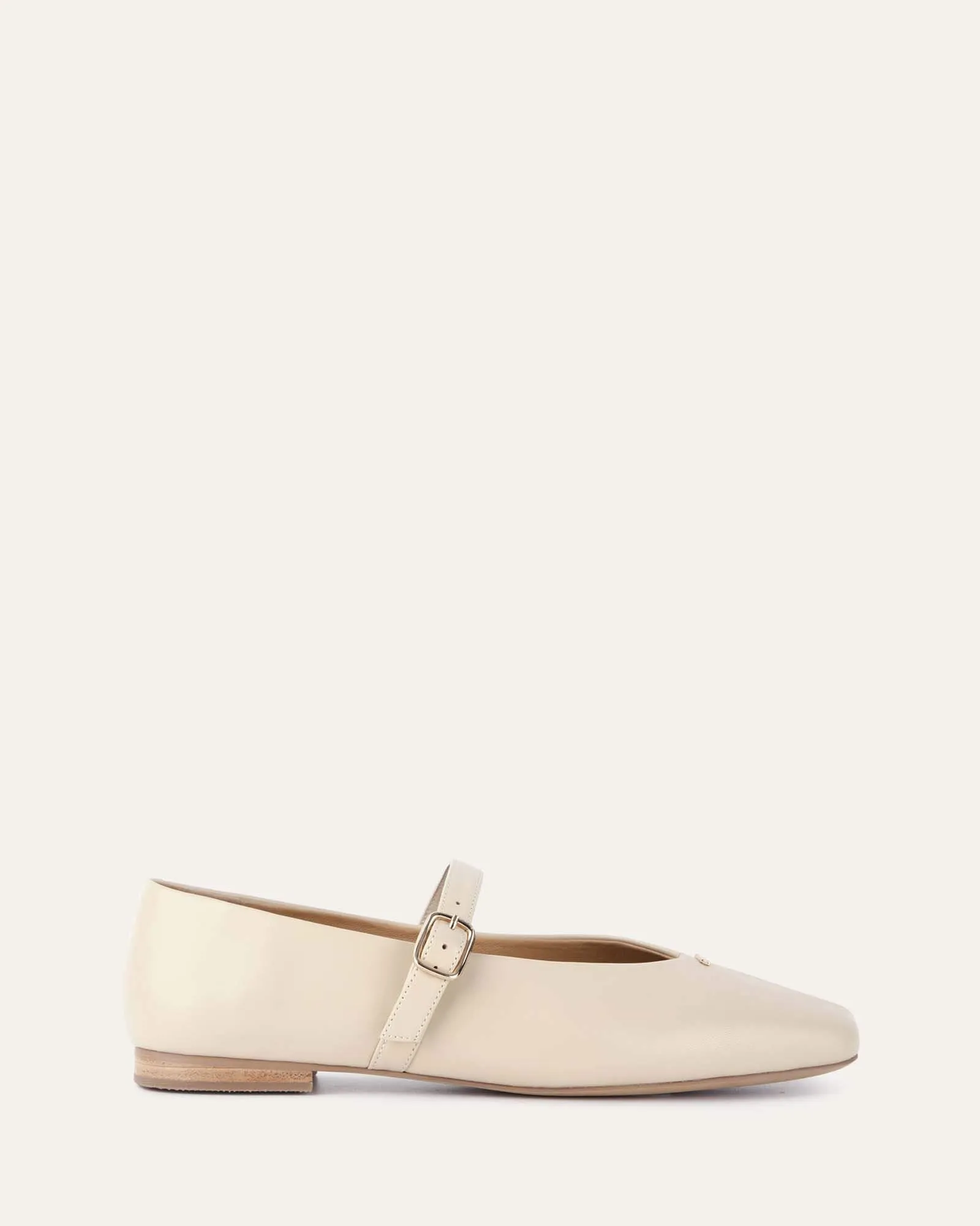 APRIL CASUAL FLATS SAND LEATHER