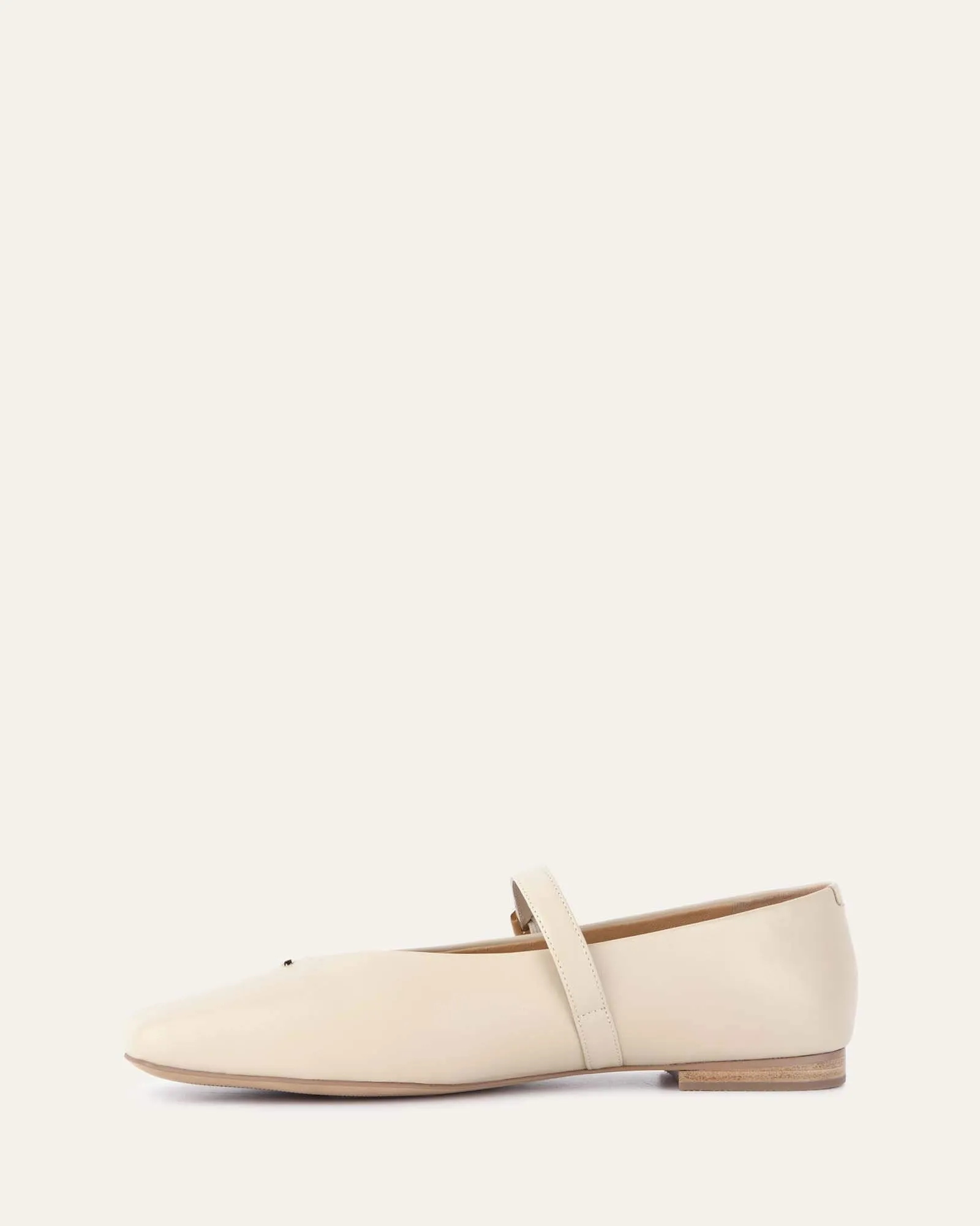 APRIL CASUAL FLATS SAND LEATHER