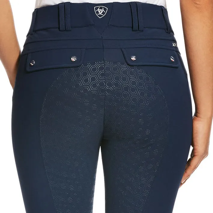 ARIAT Tri Factor Full Seat Breeches – Womens - Navy - Sizes: 34" Reg & Long