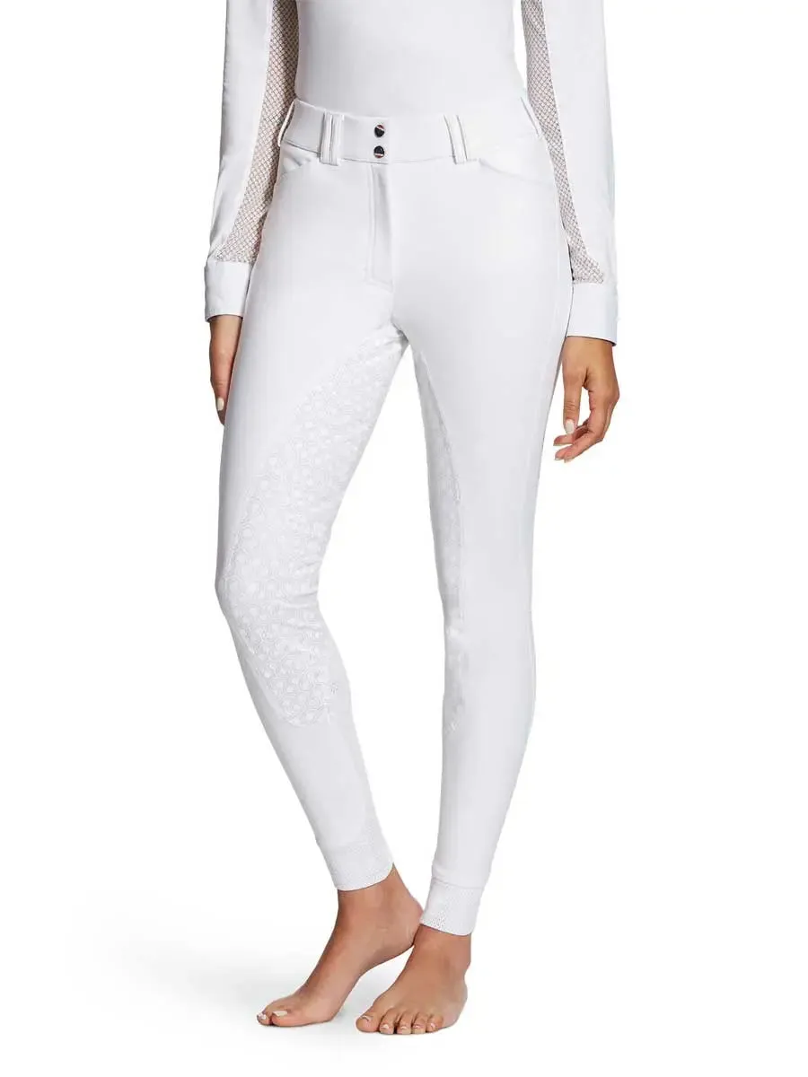 ARIAT Tri Factor Grip Full Seat Breeches – Womens - White