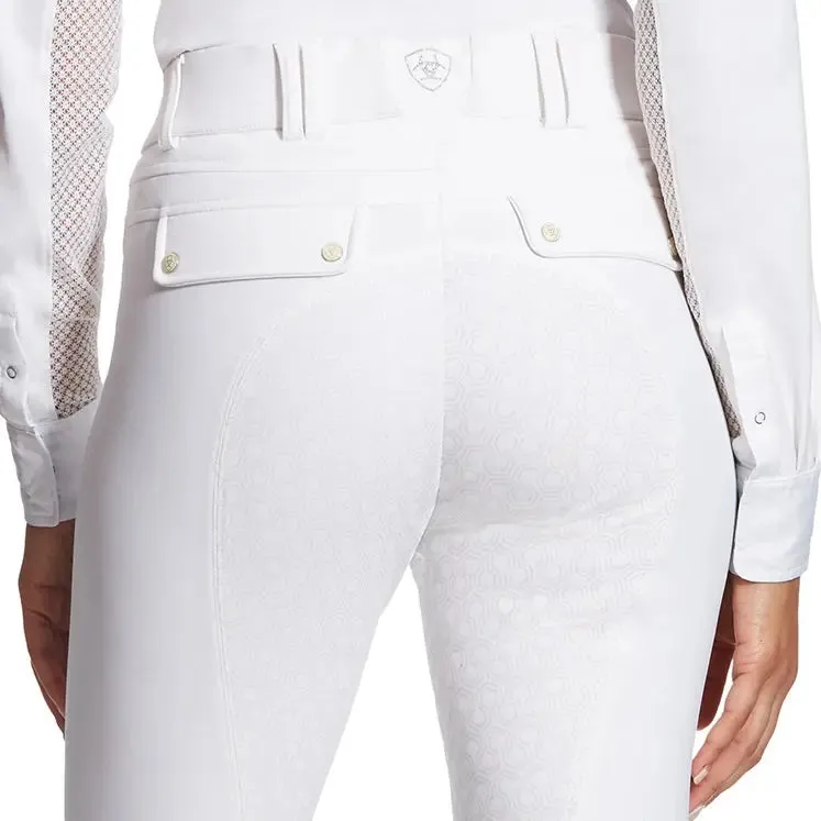 ARIAT Tri Factor Grip Full Seat Breeches – Womens - White