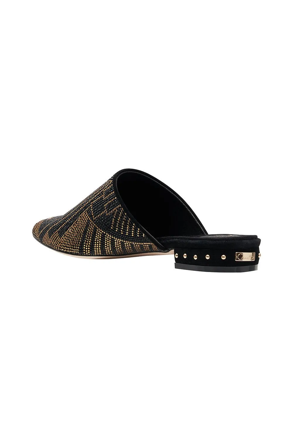 AZTEC CRYSTAL SLIPPER LUXE BLACK