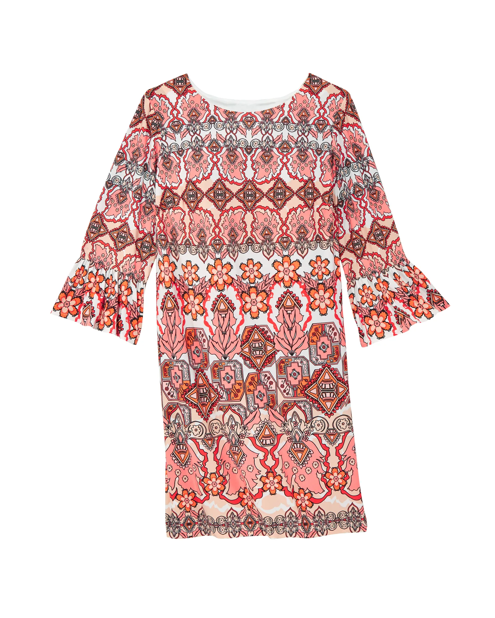 Bailey Shift Dress | Coral / White