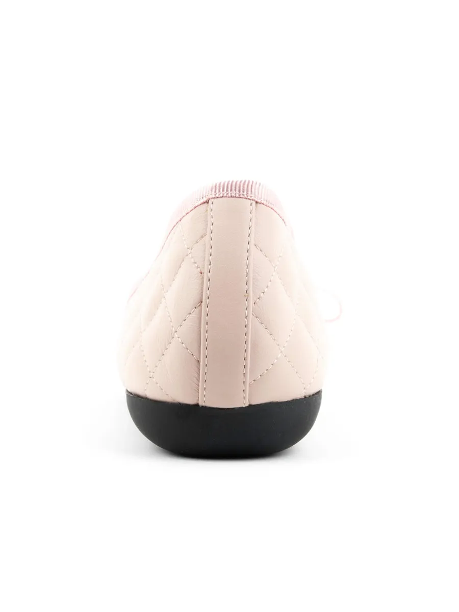 Bay Peep-Toe Quilted Ballet Flat