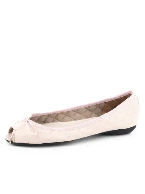 Bay Peep-Toe Quilted Ballet Flat