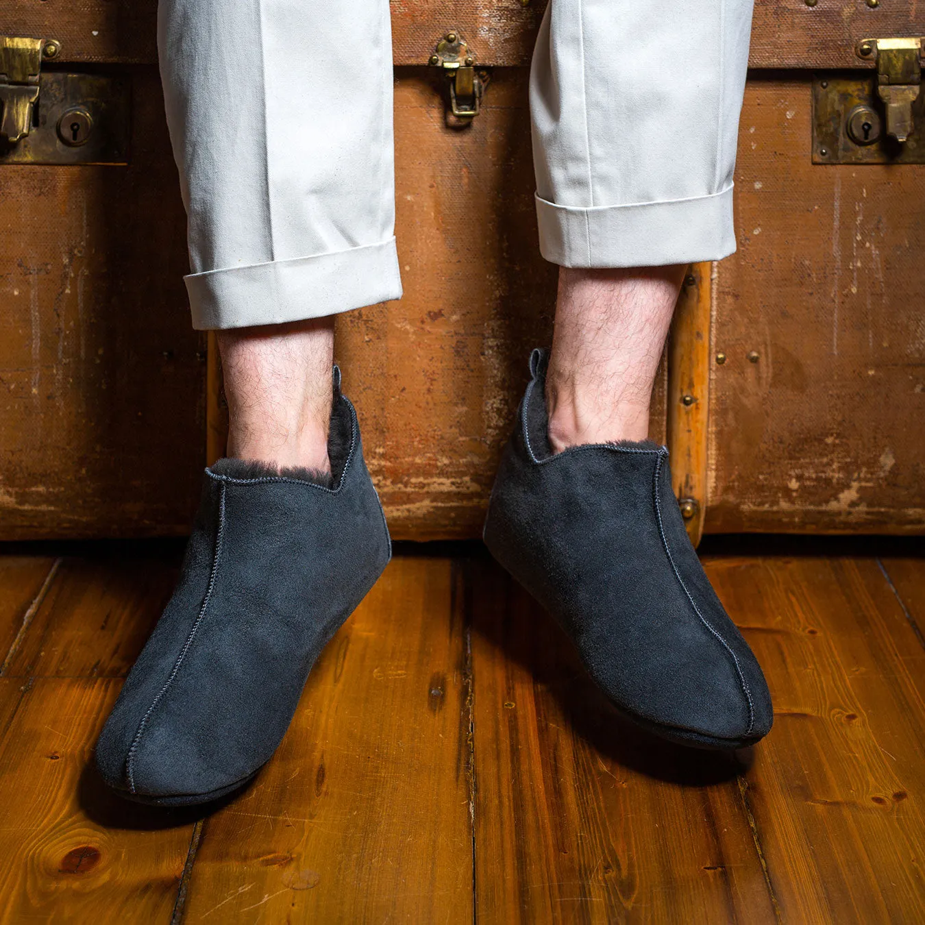 Berit Sheepskin Slippers - Graphite