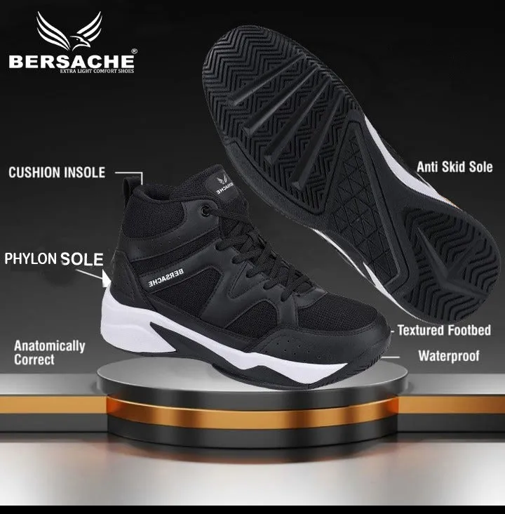 Bersache Sports Running  Shoes For Men  (Black-9067)