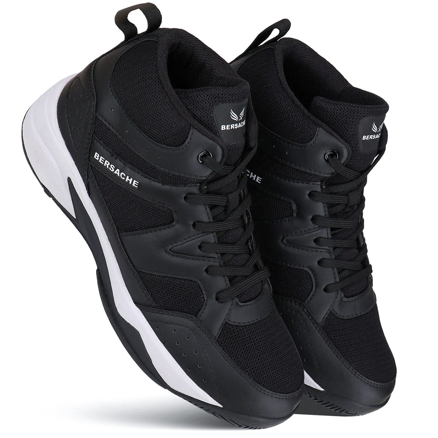 Bersache Sports Running  Shoes For Men  (Black-9067)