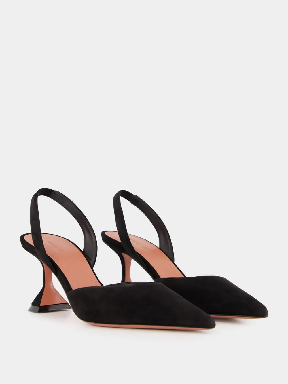 Black Holli Suede Slingback Heels