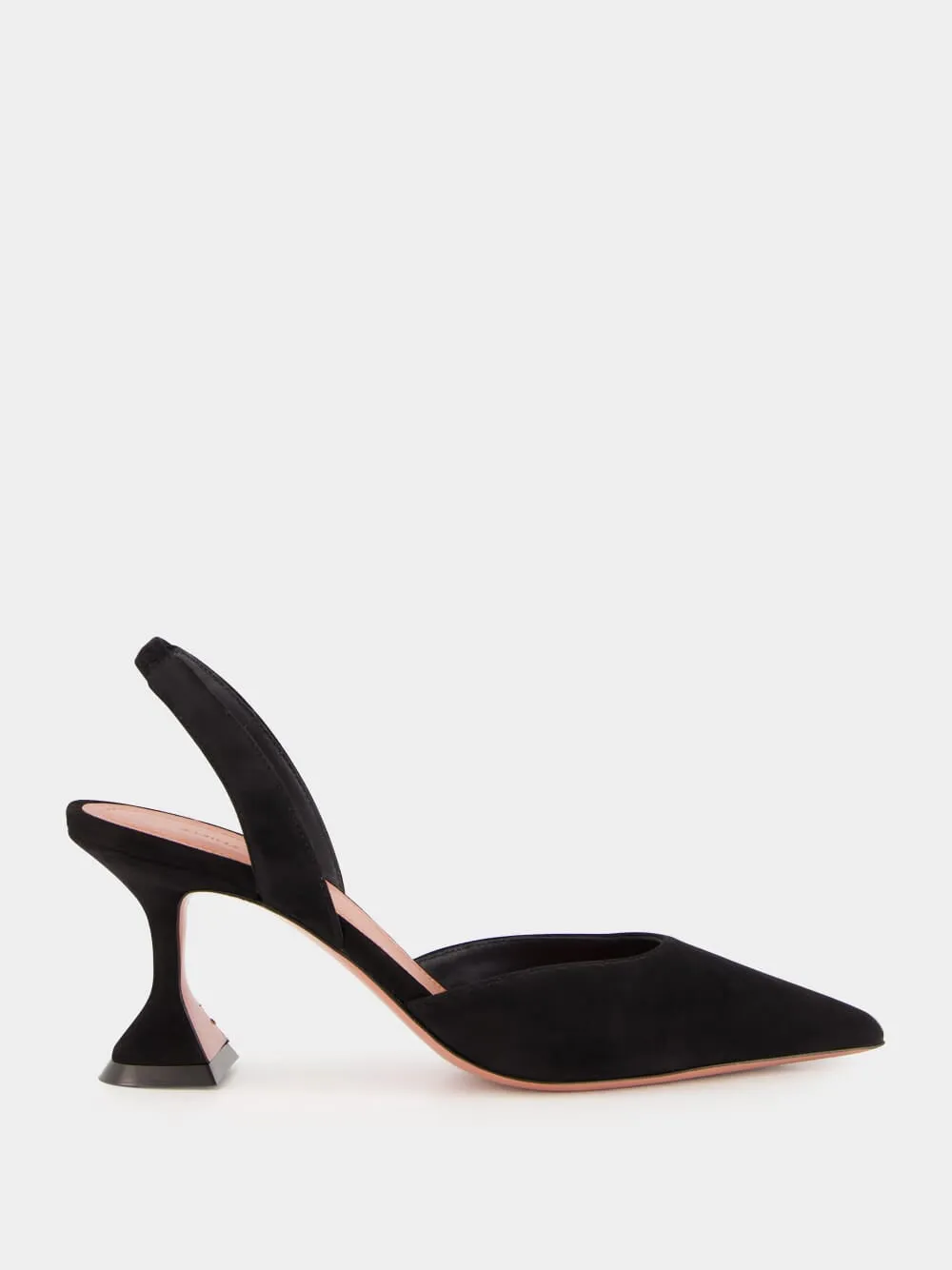 Black Holli Suede Slingback Heels