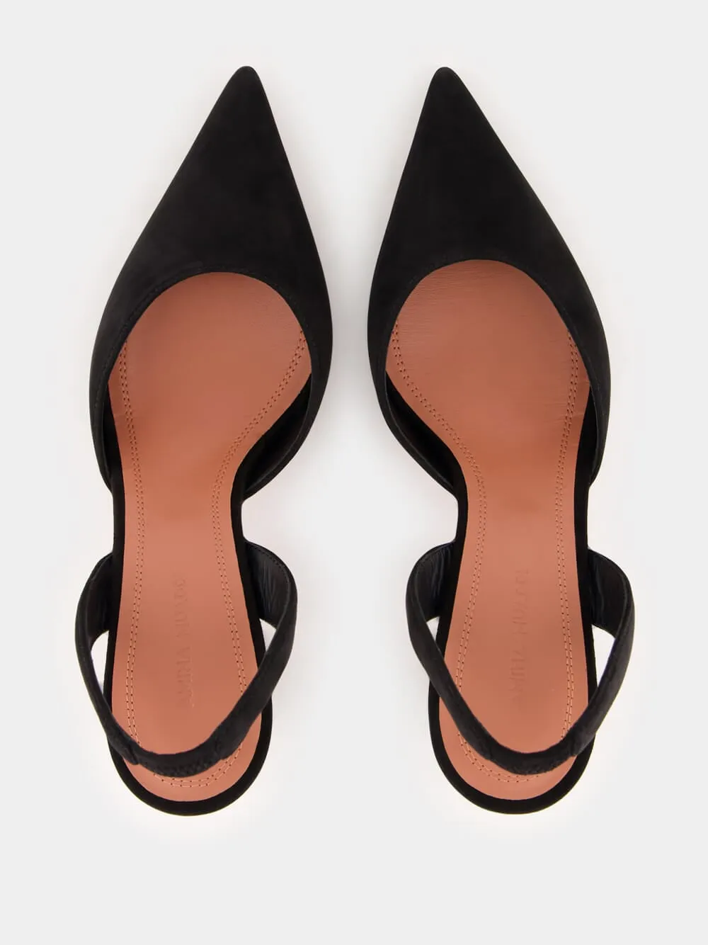 Black Holli Suede Slingback Heels