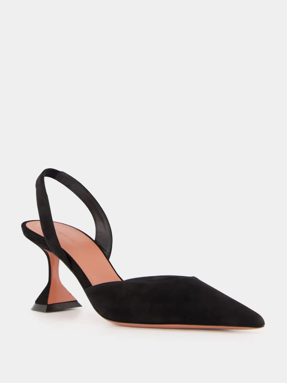 Black Holli Suede Slingback Heels