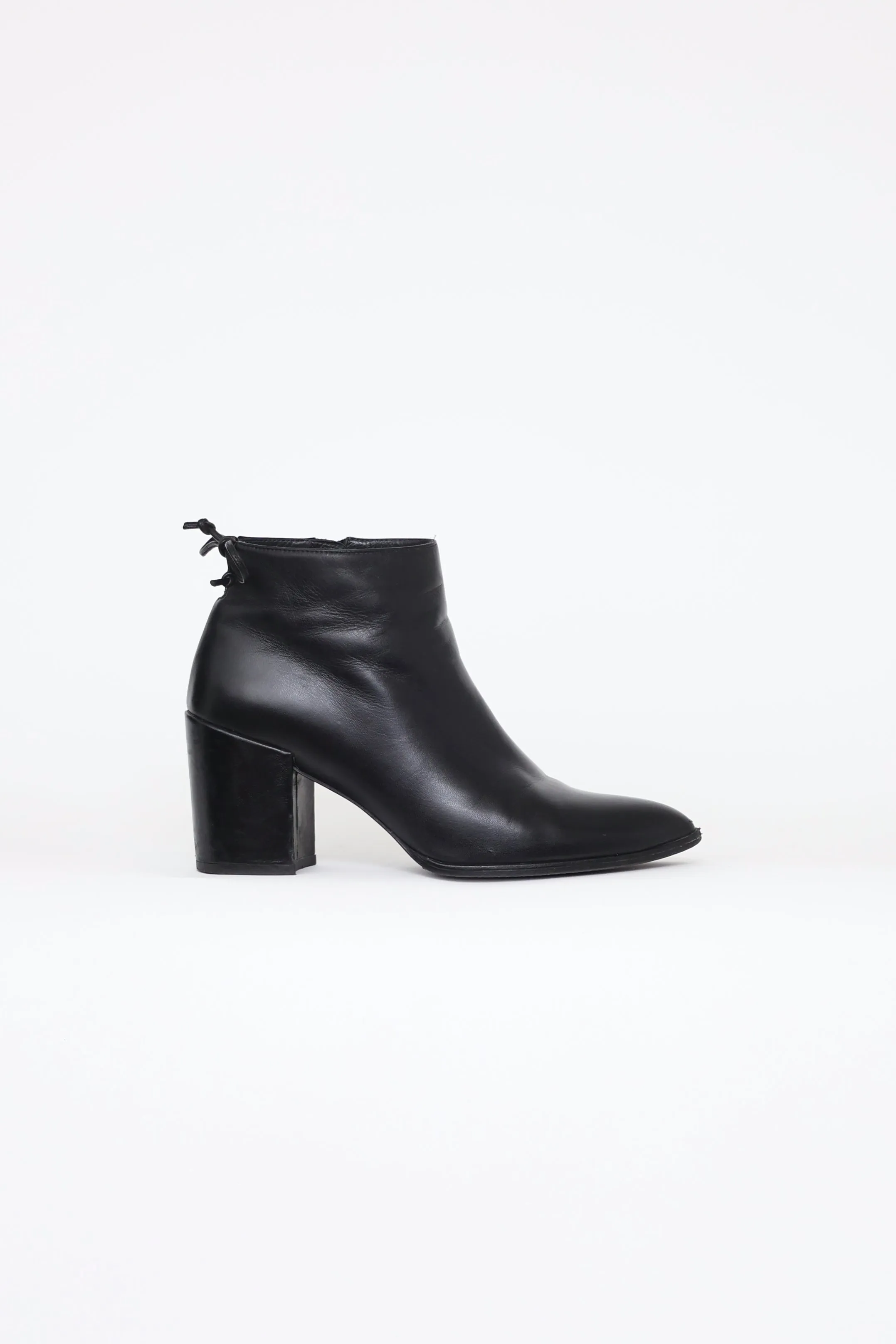 Black Leather Ankle Boots