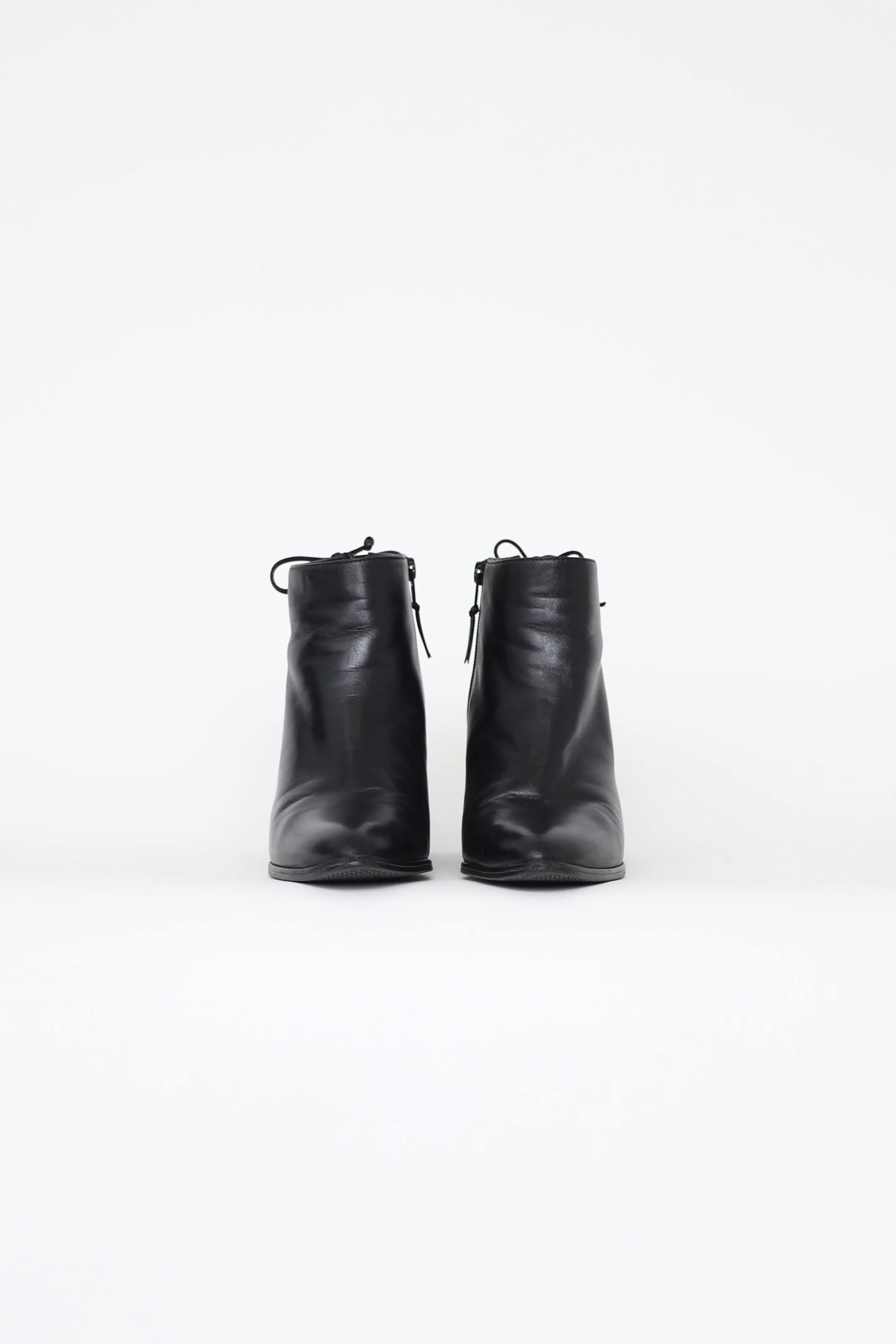 Black Leather Ankle Boots