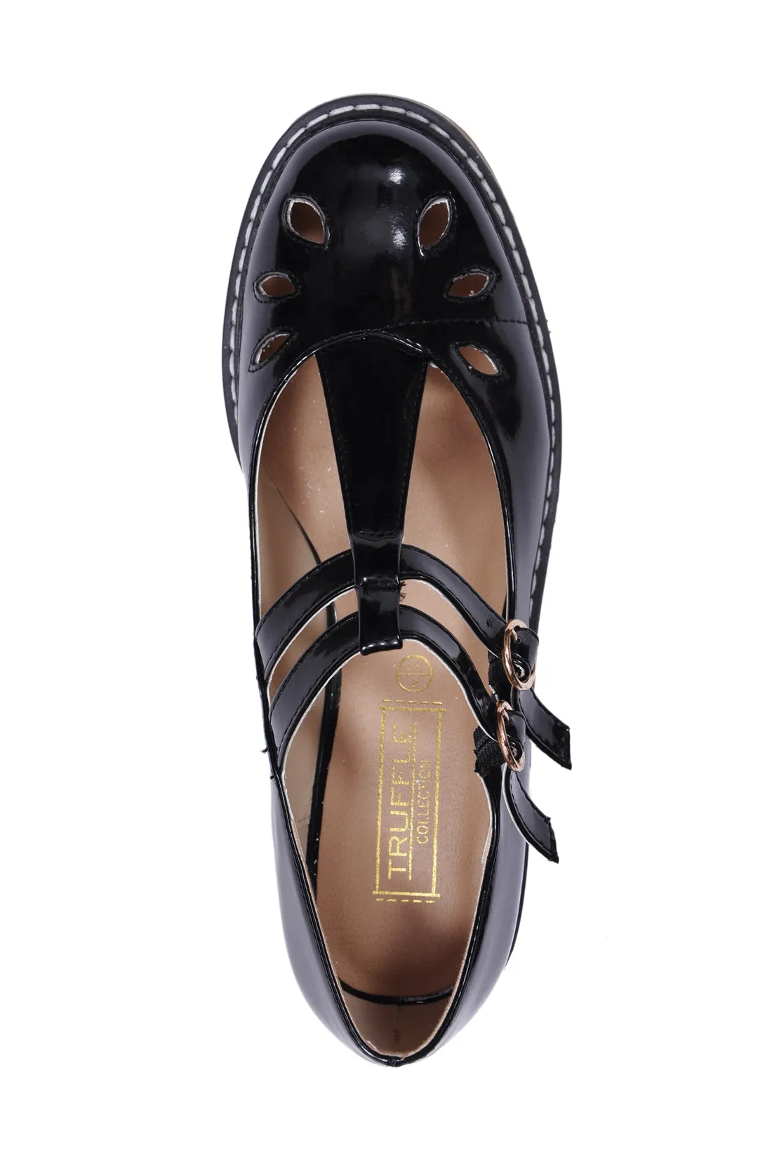 Black Pat Flat Shoes