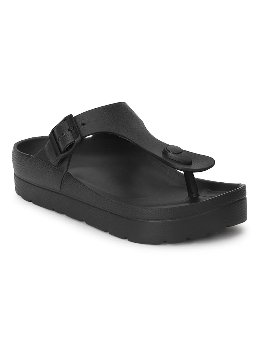 Black PU Slip-On Flats (TC-RS3480-BLK)