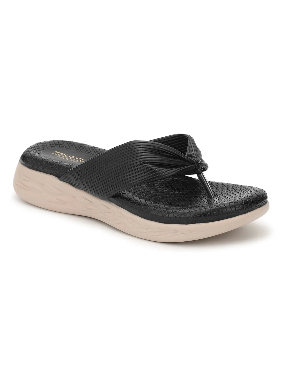 Black PU Slip-On Flats (TC-ST-023-BLK)