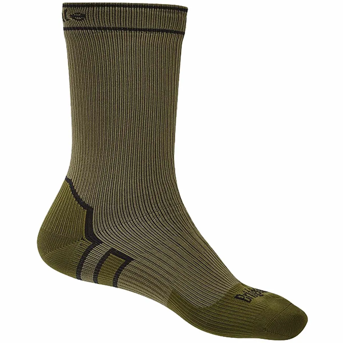 Bridgedale Stormsock Midweight Waterproof Boot Sock Khaki