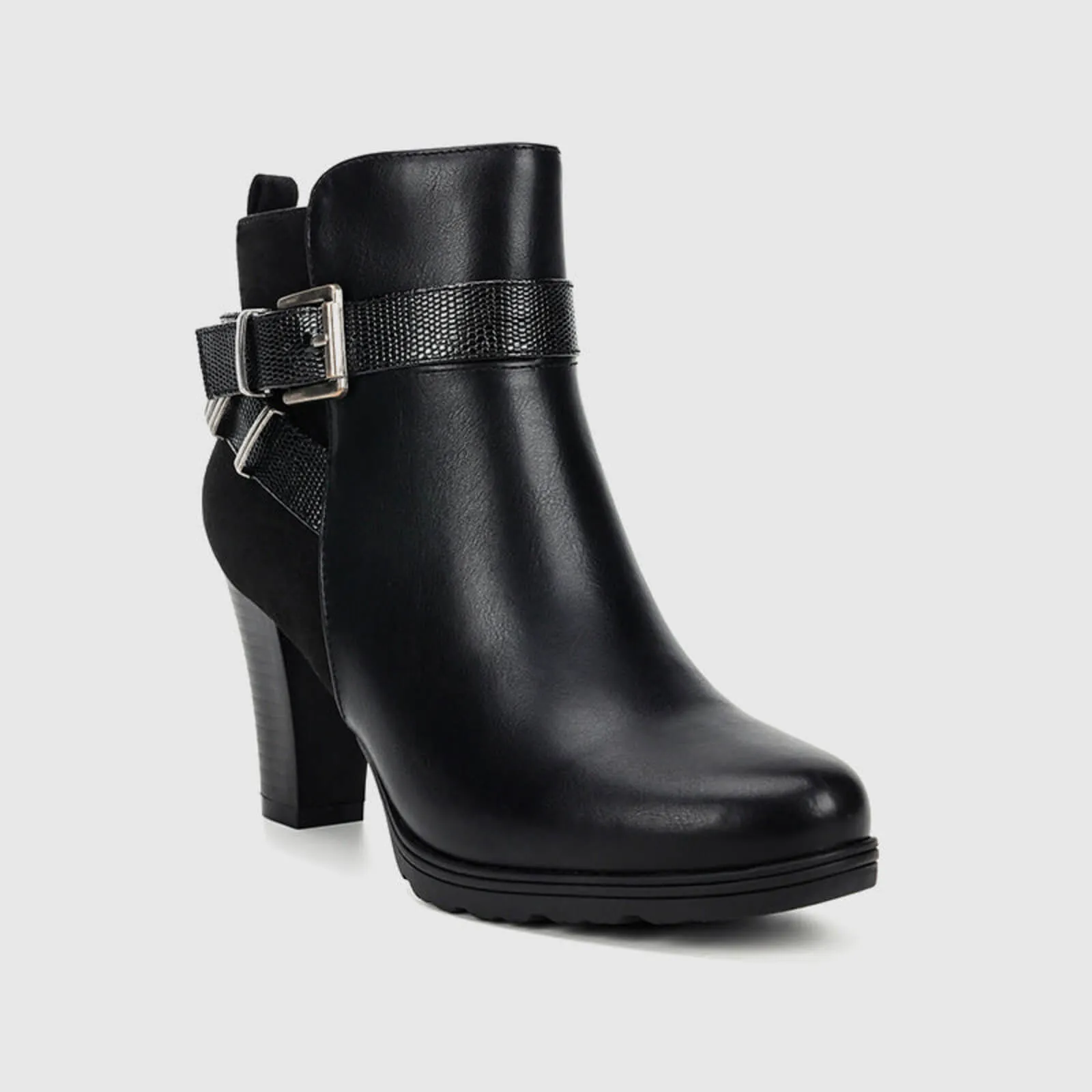 Buckle Strap Ankle Boots