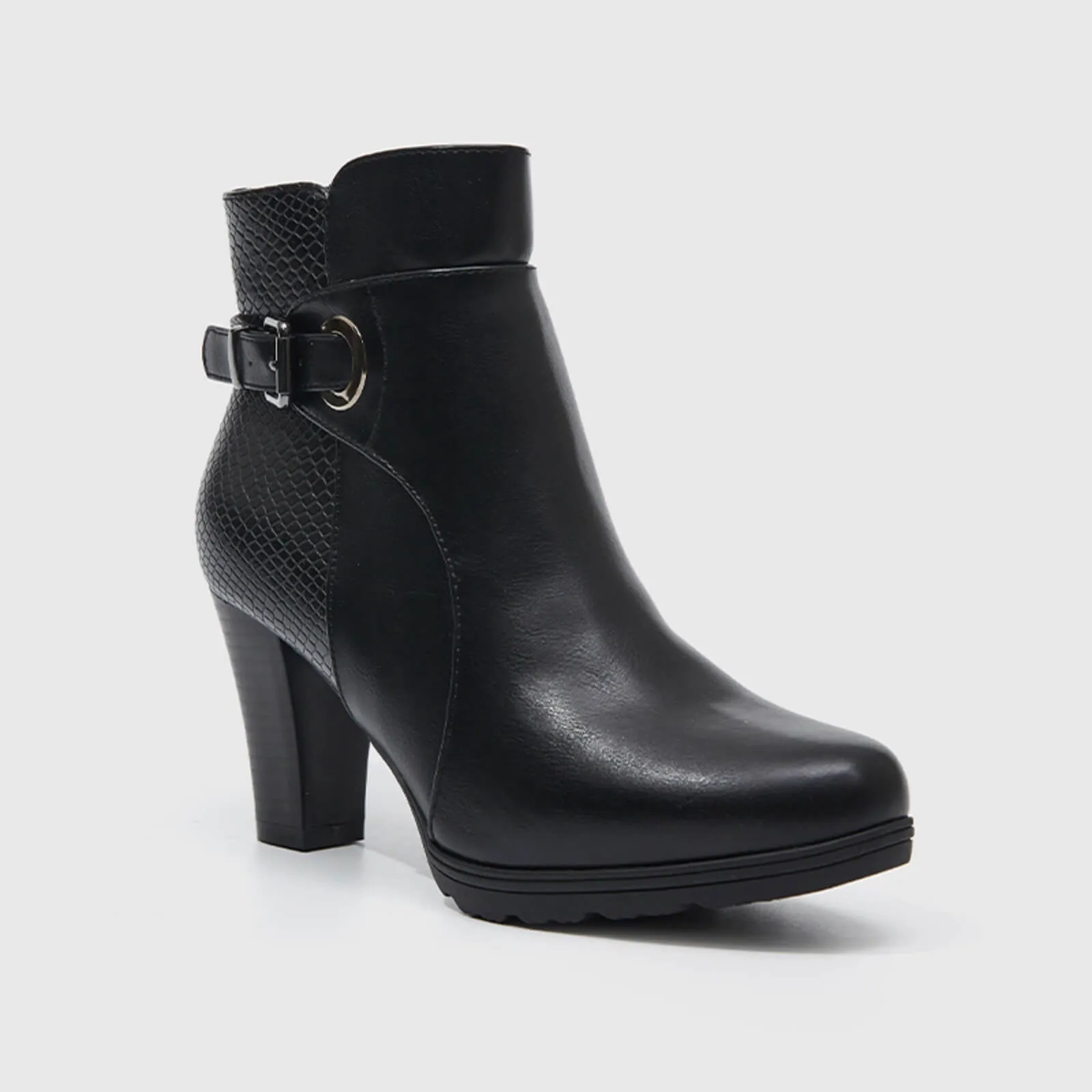 Buckle Strap Ankle Boots