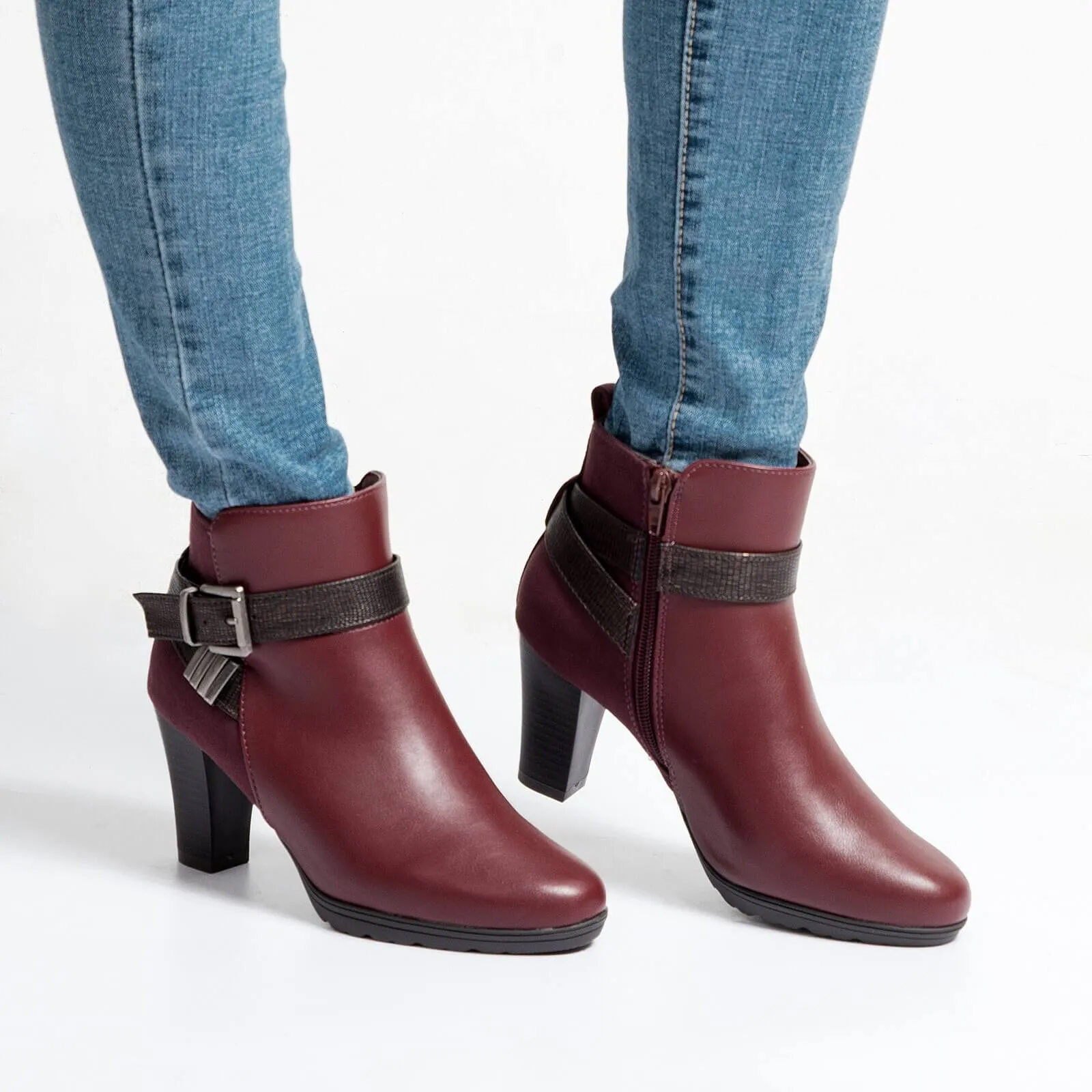 Buckle Strap Ankle Boots