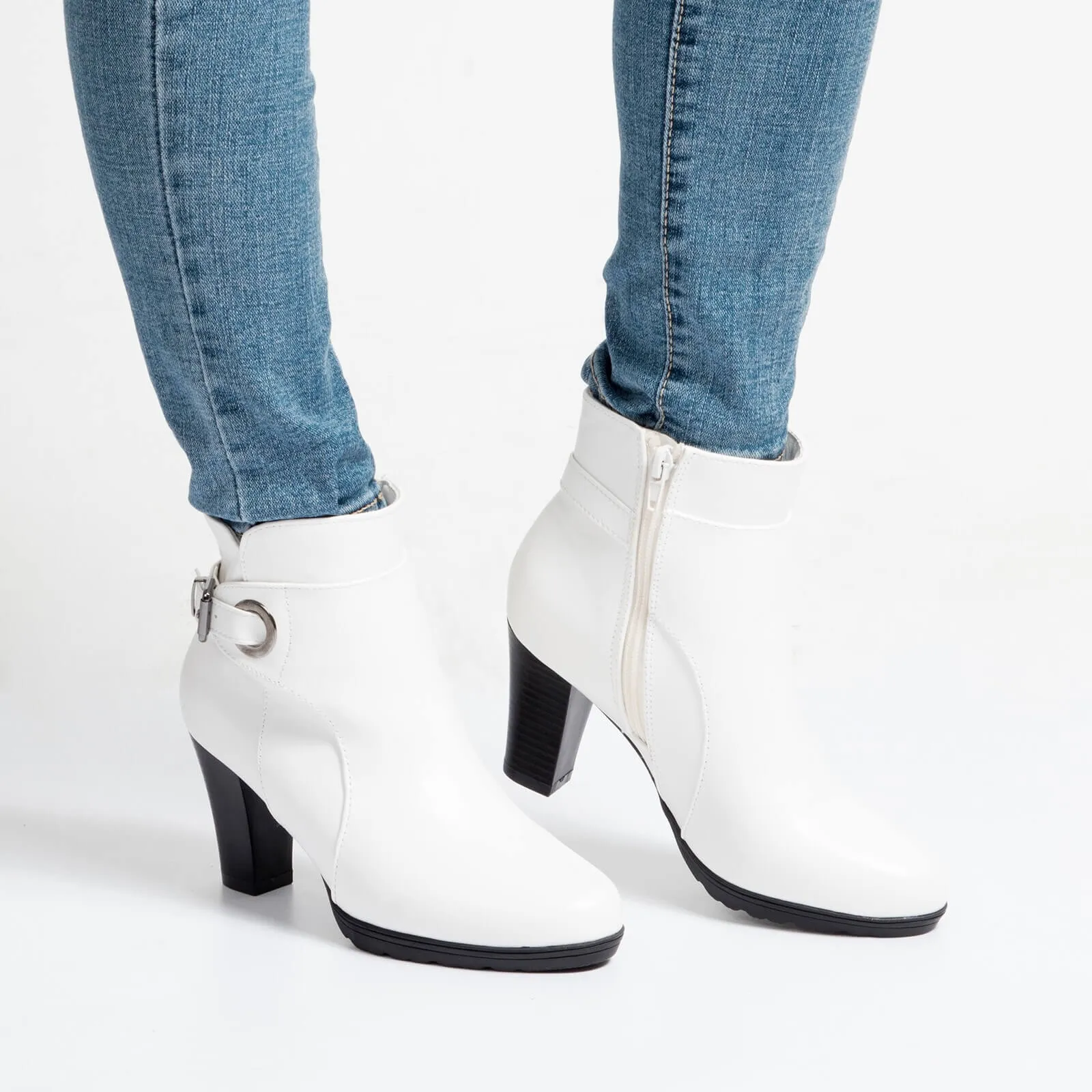 Buckle Strap Ankle Boots