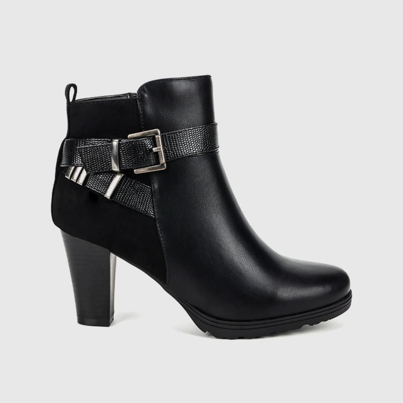 Buckle Strap Ankle Boots