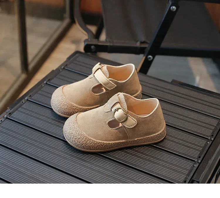 Children's Casual Shoes: T-Strap Leather Soft Sole - TSS325