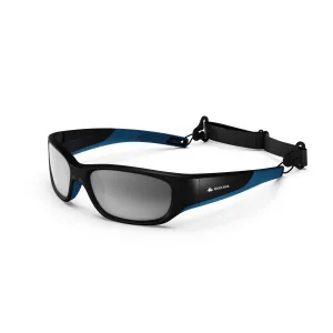 Children's sunglasses Quechua MHT550 for hiking, category 4, black/blue