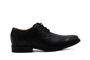 CLARKS,PLAIN TOE-LACE UP-SHOES-WHIDDONPLAIN918-BLACK