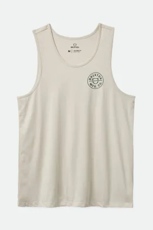 Crest Tank Top - Beige/Trekking Green/Black