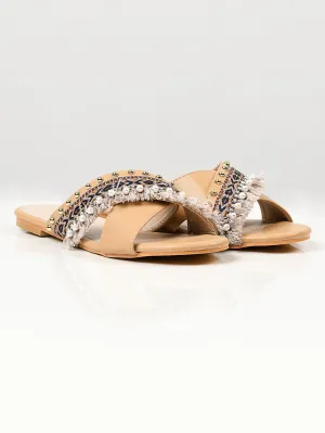 Crisscross Flats - Beige