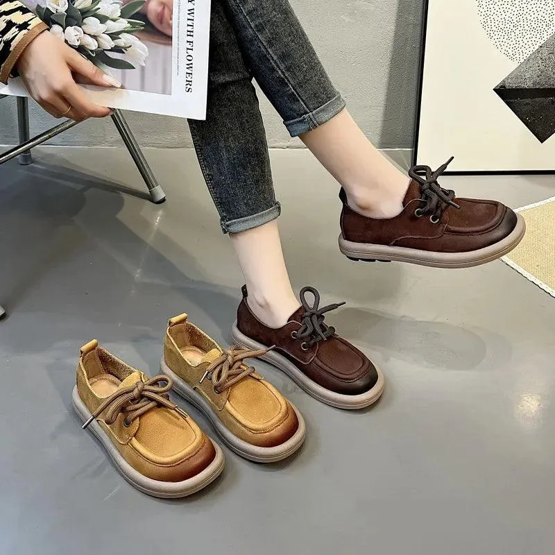 CSE1145 Women's Casual Shoes: Leather Soft, Comfy Loafer Flats