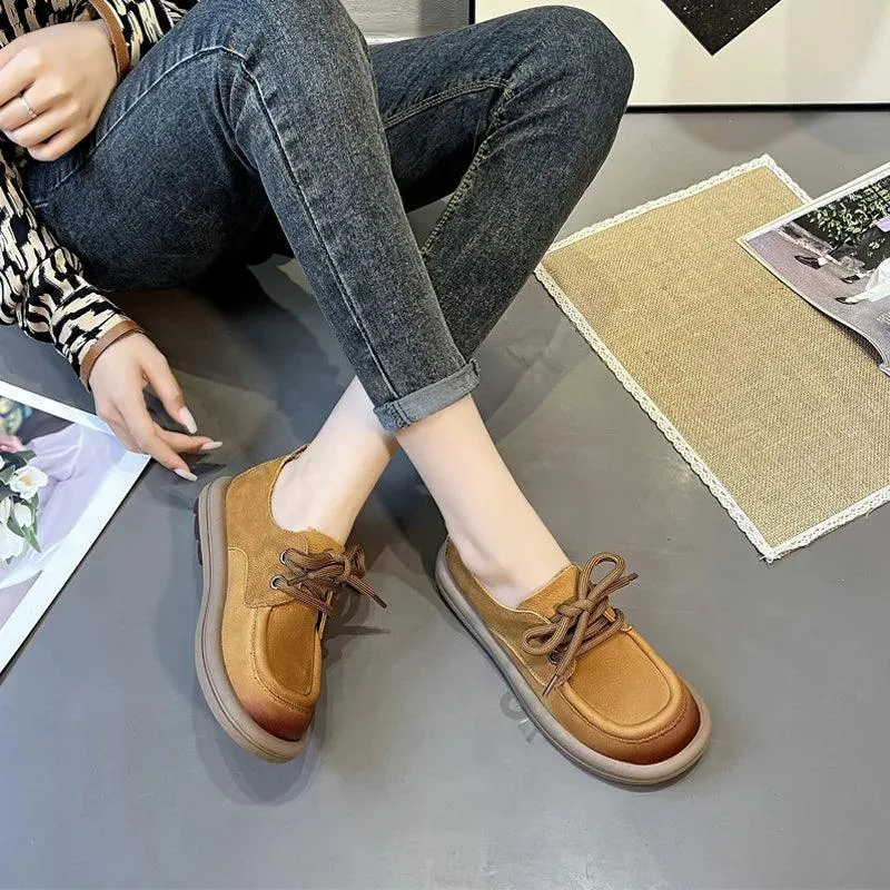 CSE1145 Women's Casual Shoes: Leather Soft, Comfy Loafer Flats