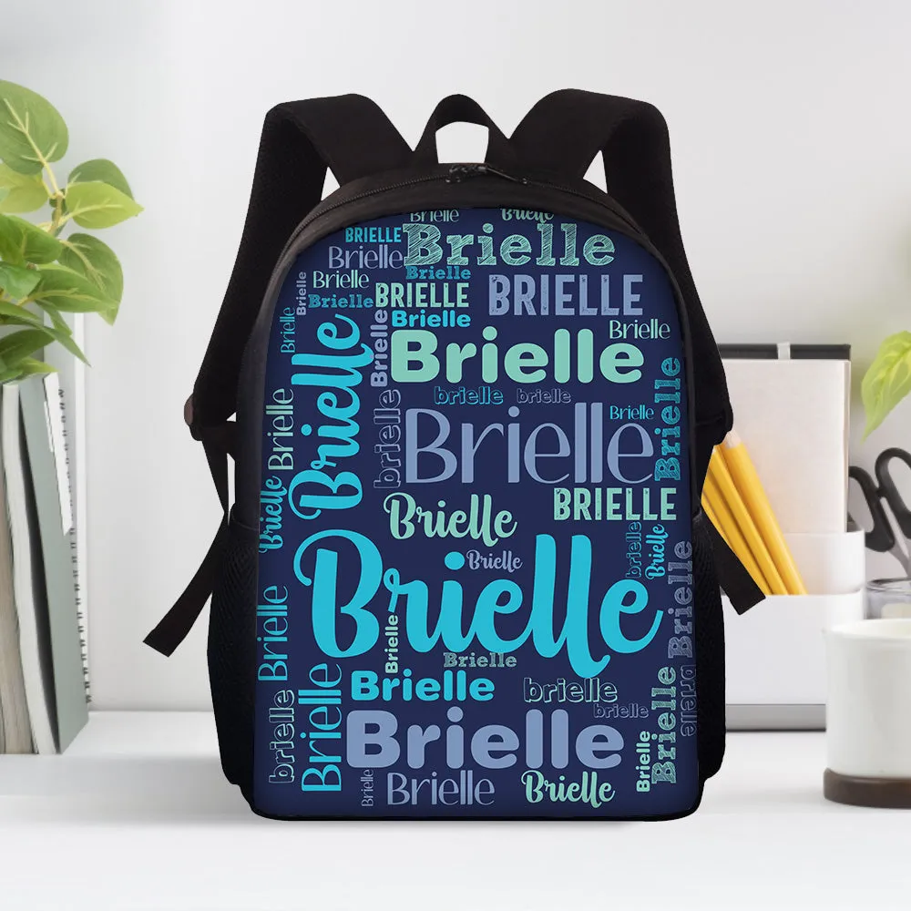 Custom Name Design Backpack Personalised School Bag for Boys Girls