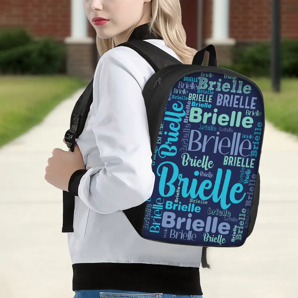 Custom Name Design Backpack Personalised School Bag for Boys Girls