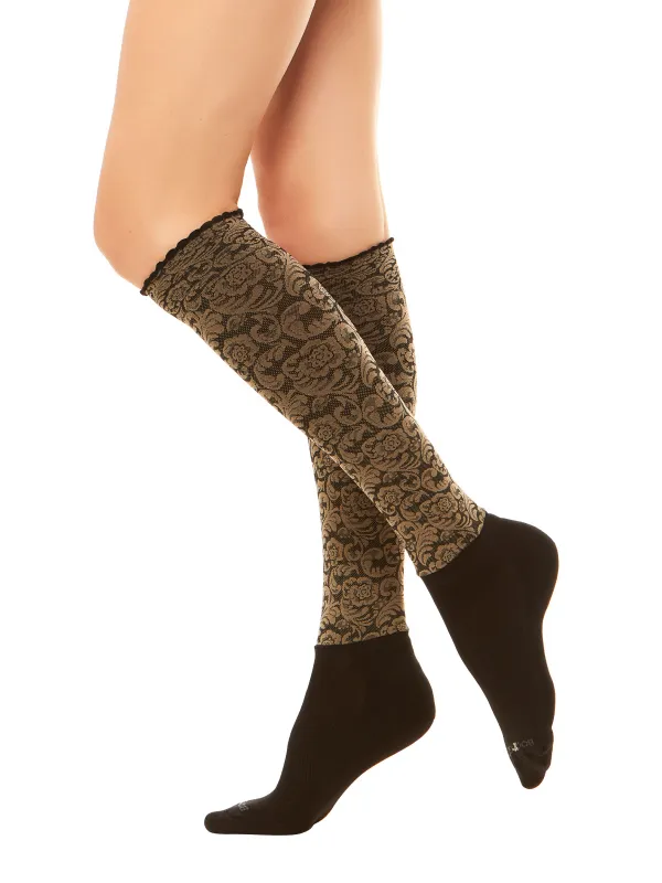 Dakota Floral Pattern Knee Hi's - Socks