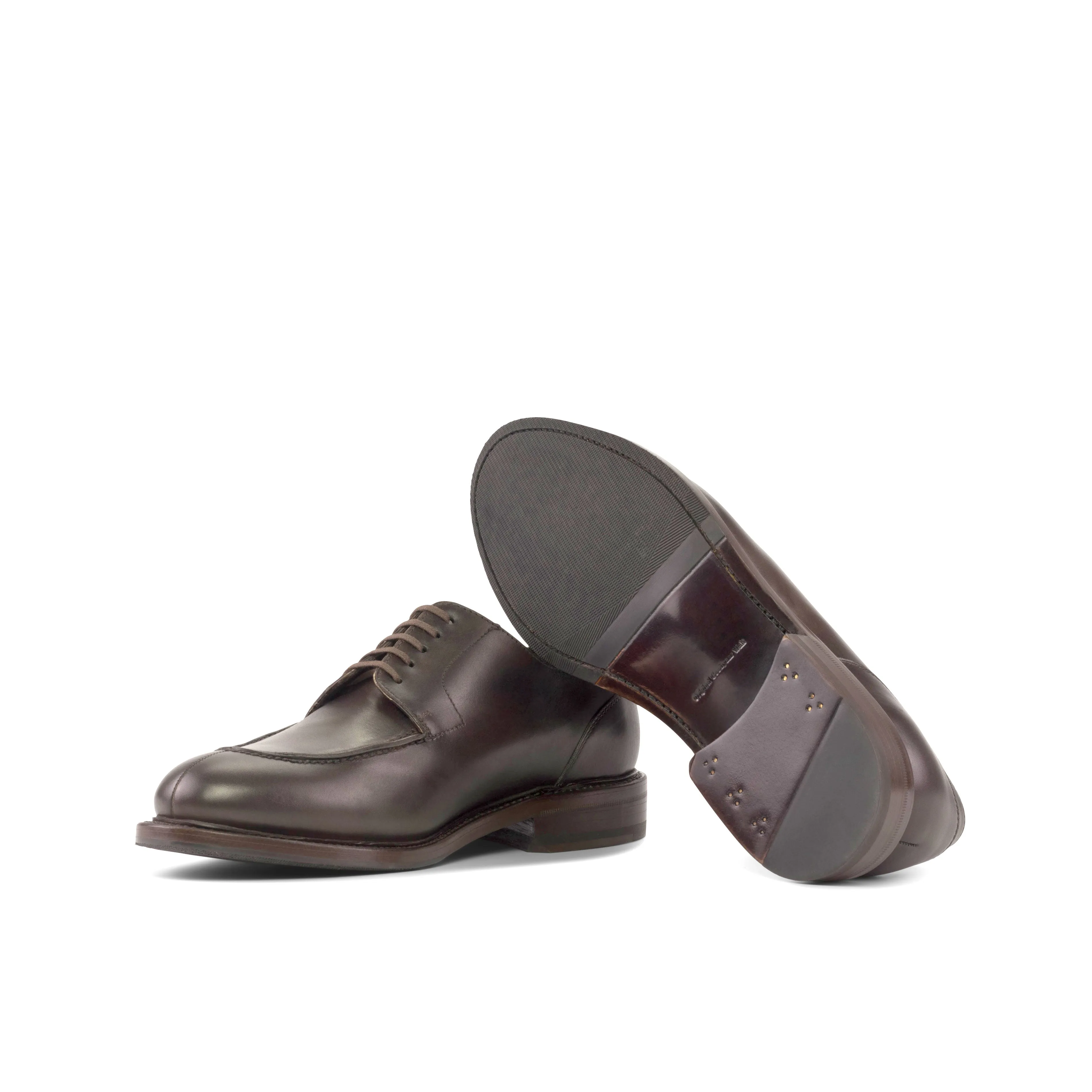 Dark Brown Split Toe Derby Shoes