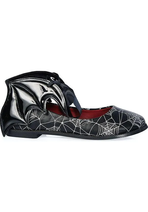 Dead Of Night Bat [Black/White] | BALLERINA FLATS*