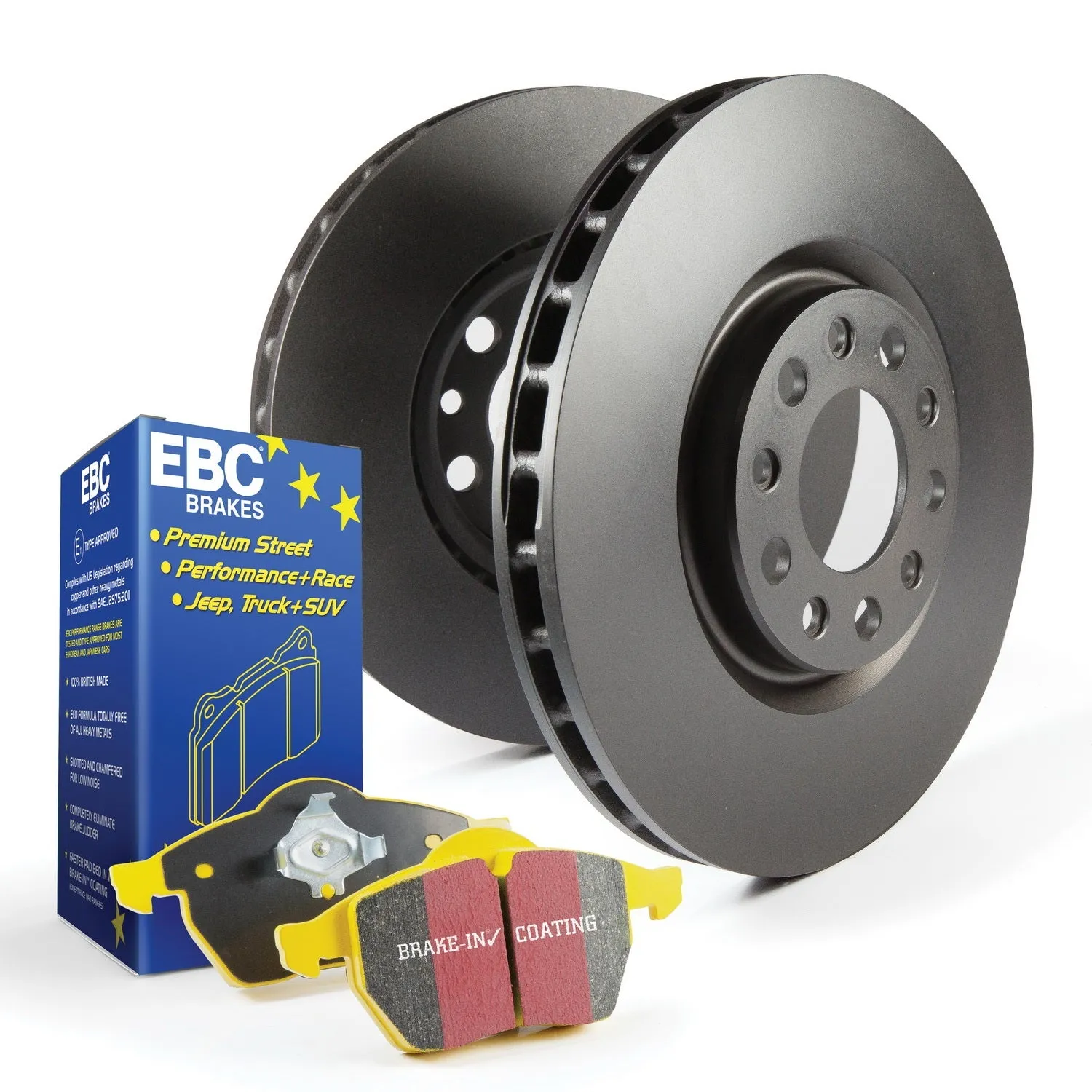 EBC Brakes S13KF1499 S13 Kits Yellowstuff and RK Rotors