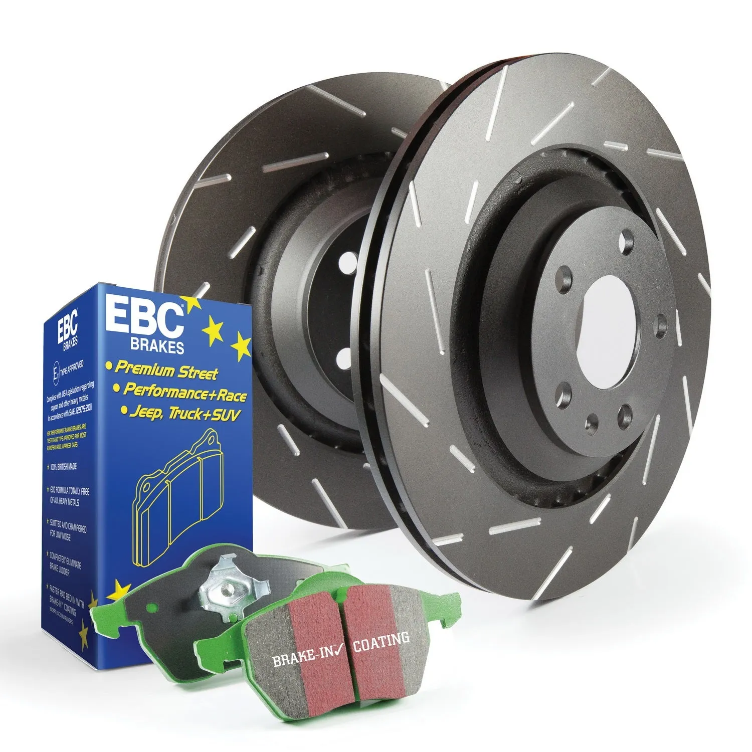 EBC Brakes S2KF1056 S2 Kits Greenstuff 2000 and USR Rotors