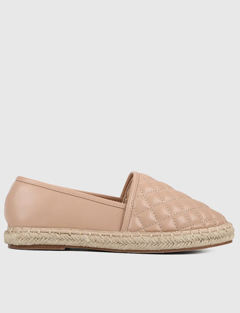 Edyta Rounded Toe Slip Ons & Espadrilles (Tan)