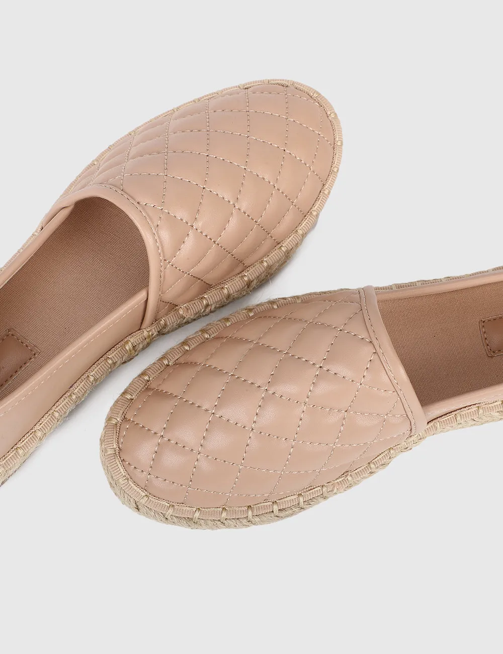 Edyta Rounded Toe Slip Ons & Espadrilles (Tan)