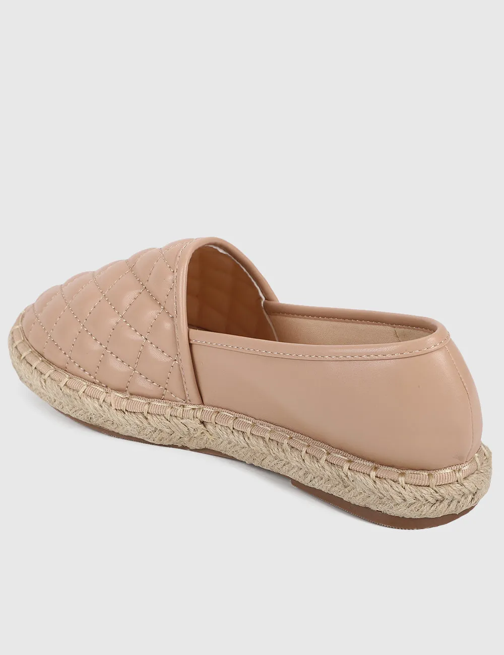 Edyta Rounded Toe Slip Ons & Espadrilles (Tan)